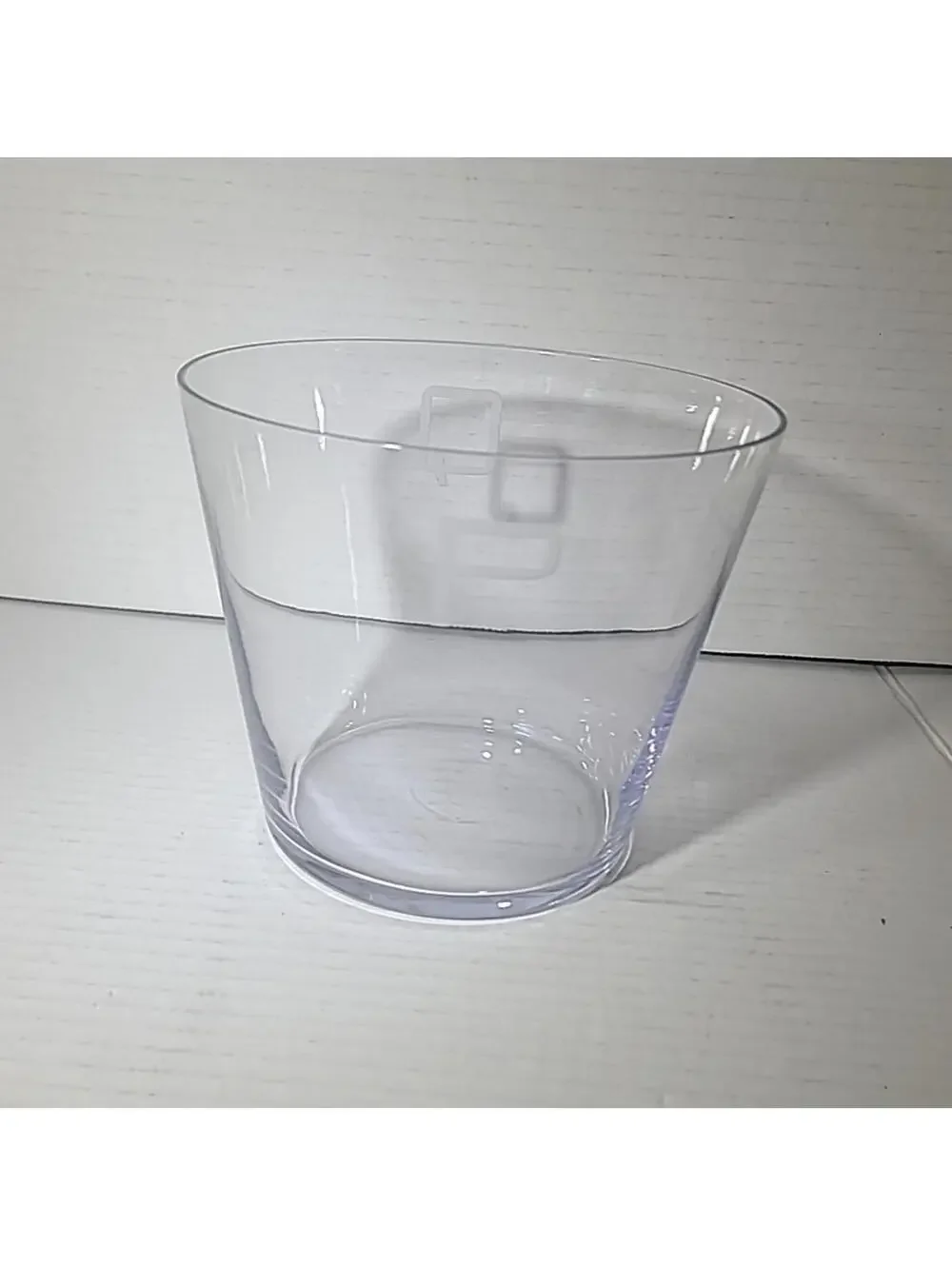 Vintage Small Glass Ice/Beer/Champagne Bucket Engraved With P, Q